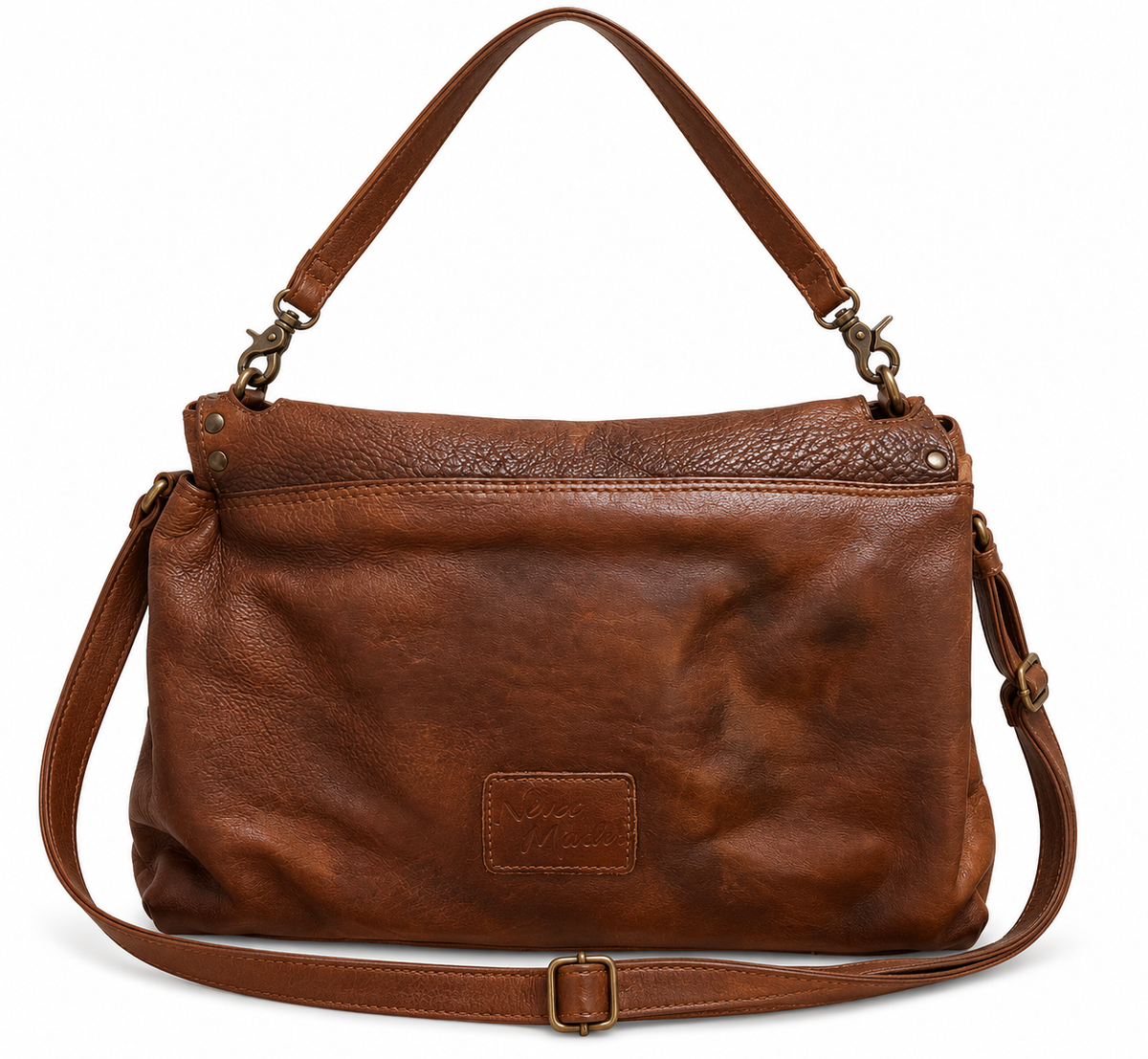 Hand-Dyed Full-Grain Leather Hobo Bag
