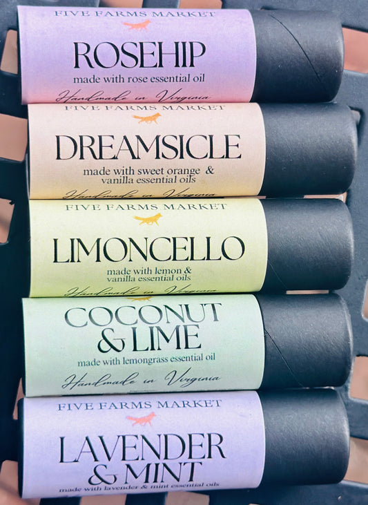 Beeswax & Butter Blend (Shea/Cupuacu/Kokum) Lip Balm with Essential Oils