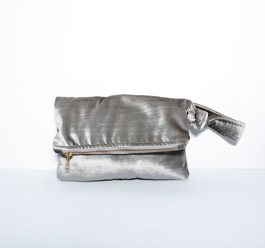 Silver Lux Clutch