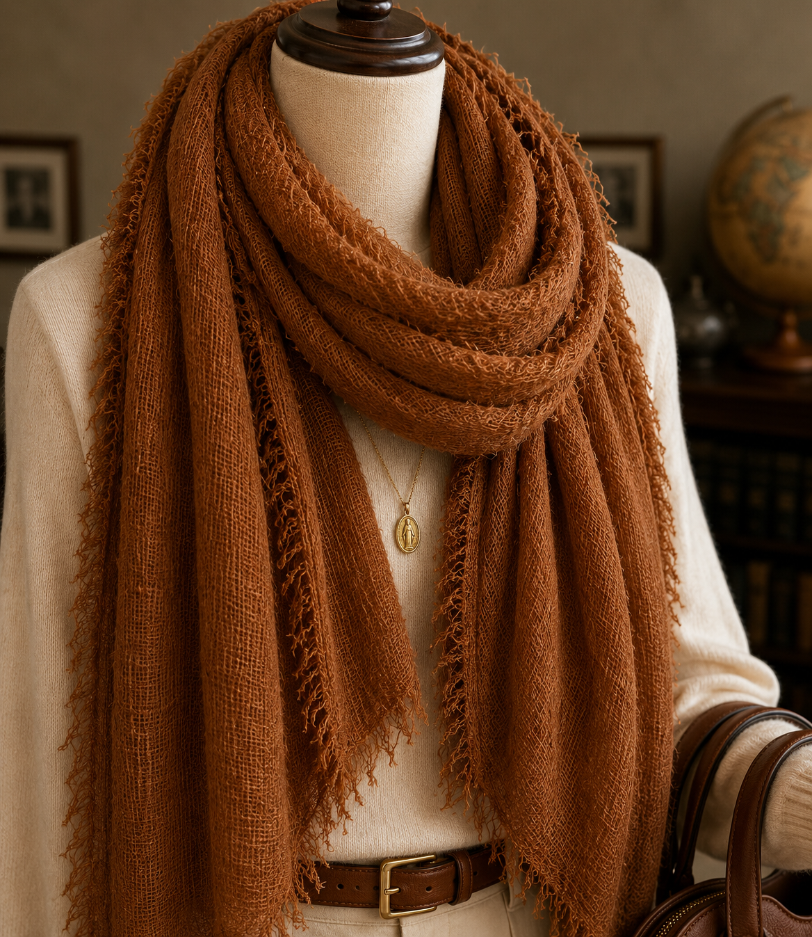 Soft Crinkle Gauze Scarf