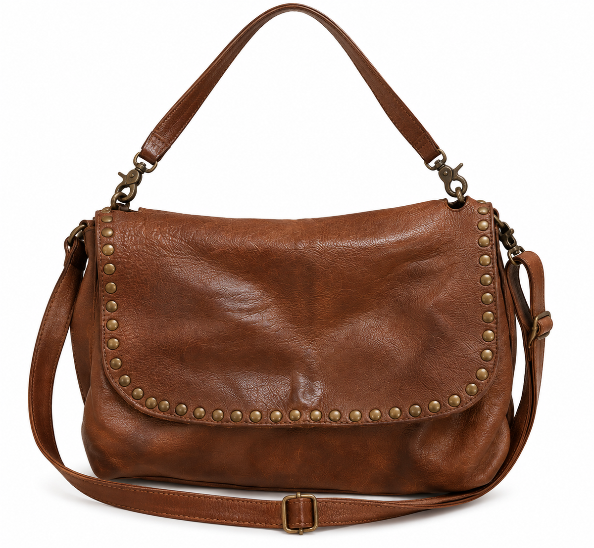 Hand-Dyed Full-Grain Leather Hobo Bag