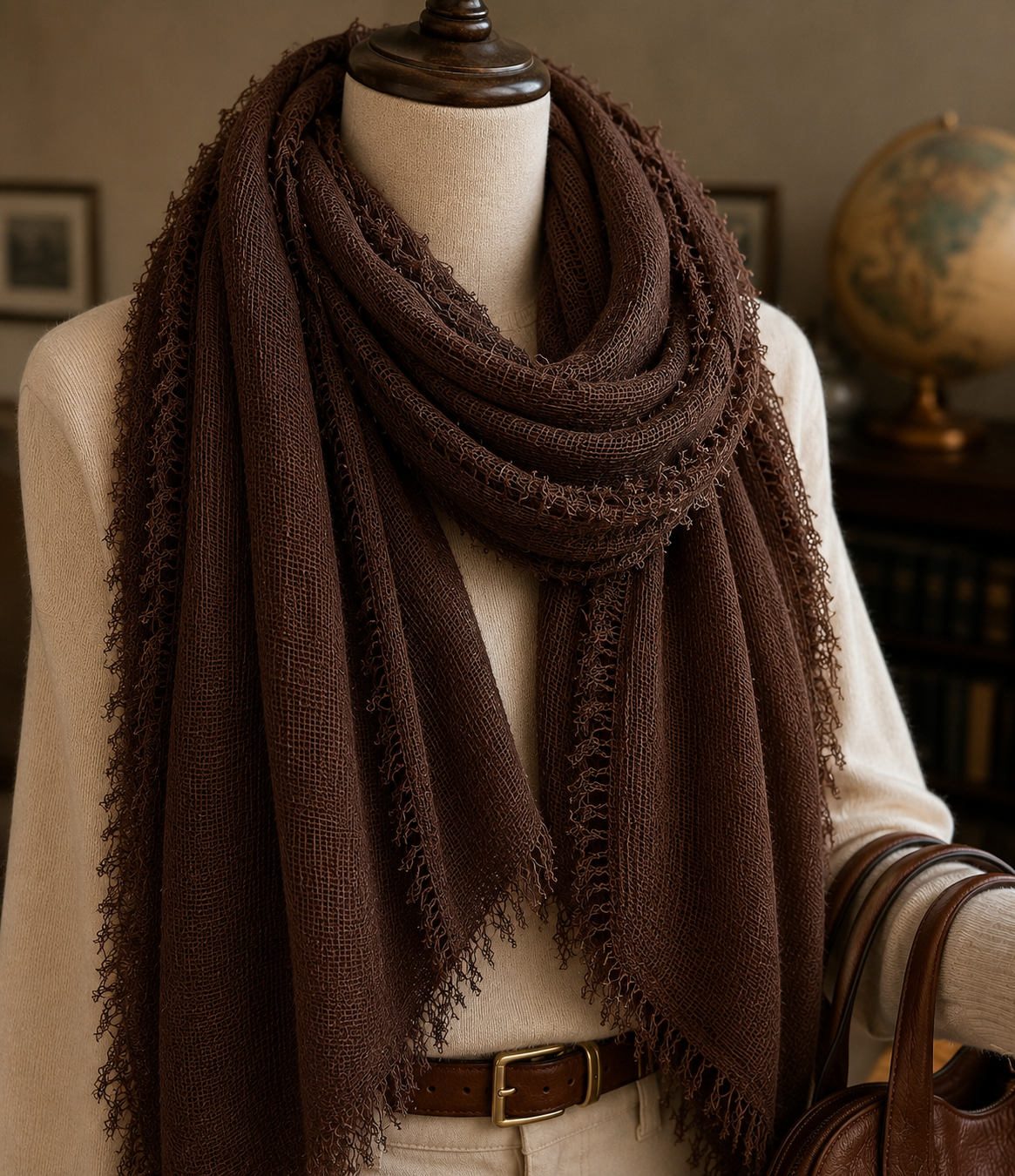 Soft Crinkle Gauze Scarf